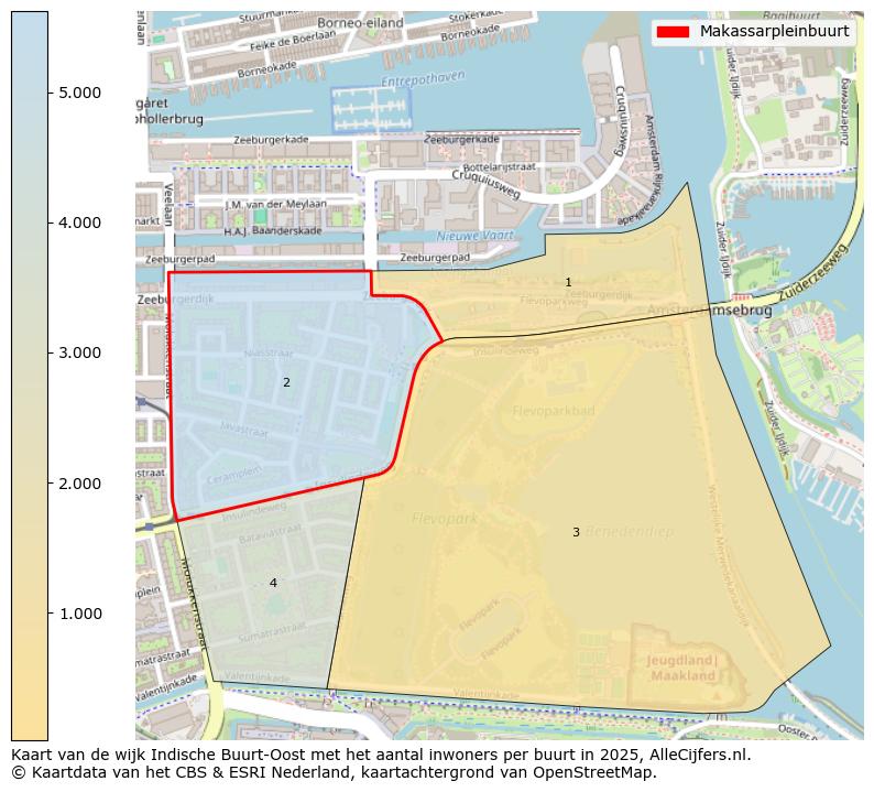 Afbeelding van de Makassarpleinbuurt op de kaart.