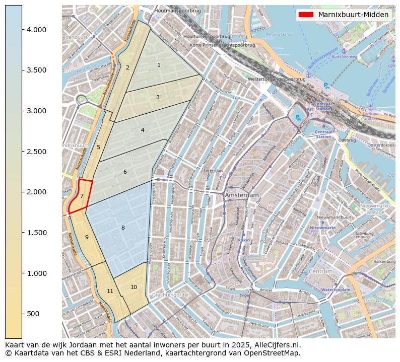 Afbeelding van de Marnixbuurt-Midden op de kaart.