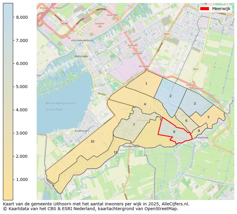 Afbeelding van de Meerwijk op de kaart.