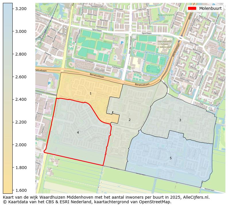 Afbeelding van de Molenbuurt op de kaart.