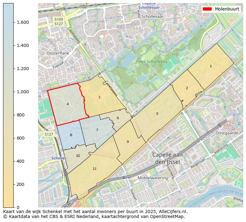 Afbeelding van de Molenbuurt op de kaart.