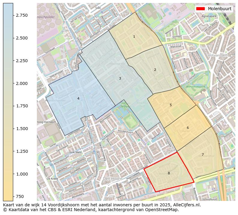 Afbeelding van de Molenbuurt op de kaart.
