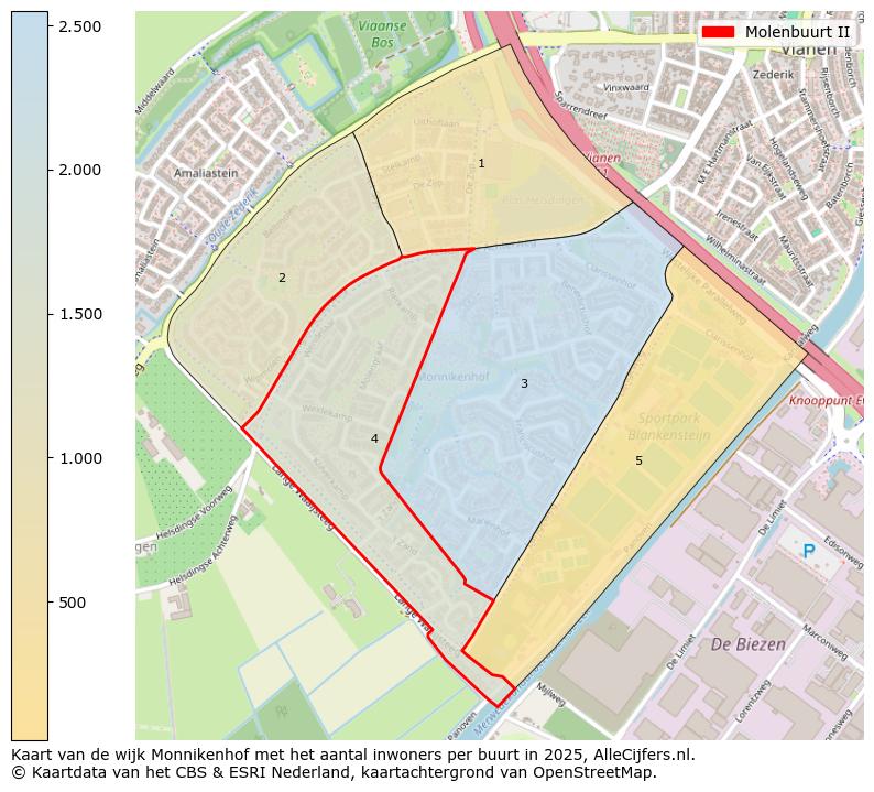 Afbeelding van de Molenbuurt II op de kaart.