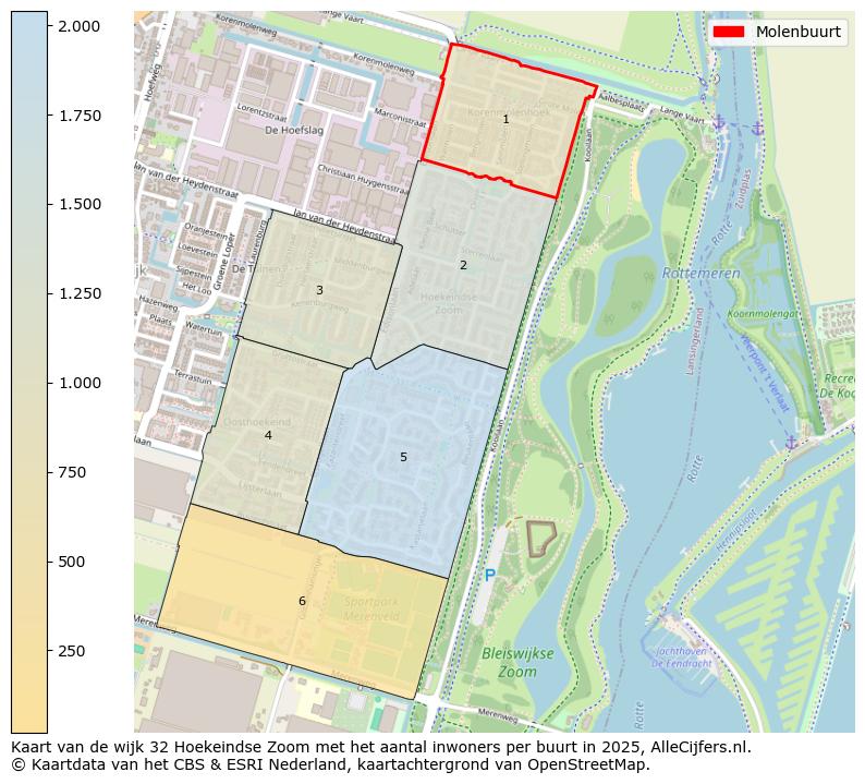 Afbeelding van de Molenbuurt op de kaart.