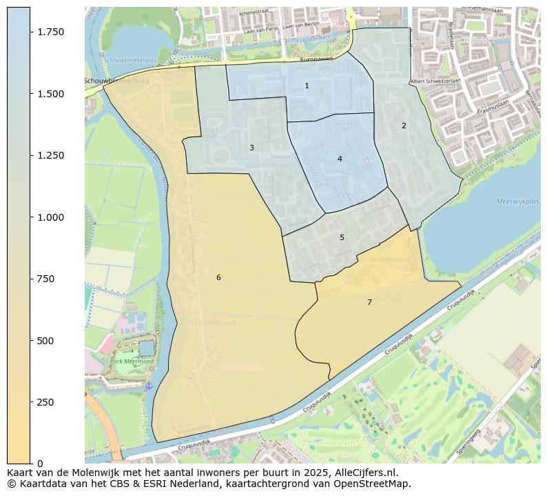 Afbeelding van de Molenwijk op de kaart.