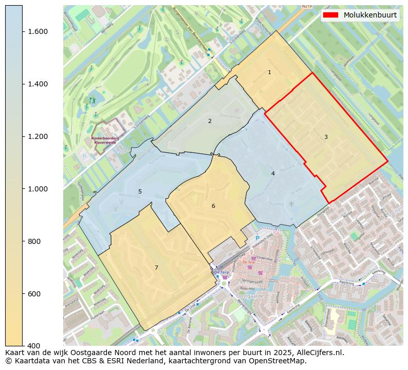 Afbeelding van de Molukkenbuurt op de kaart.