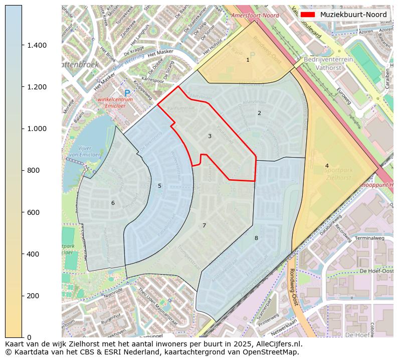 Afbeelding van de Muziekbuurt-Noord op de kaart.
