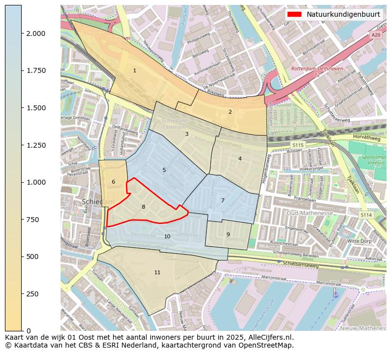 Afbeelding van de Natuurkundigenbuurt op de kaart.