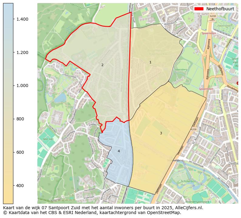 Afbeelding van de Neethofbuurt op de kaart.