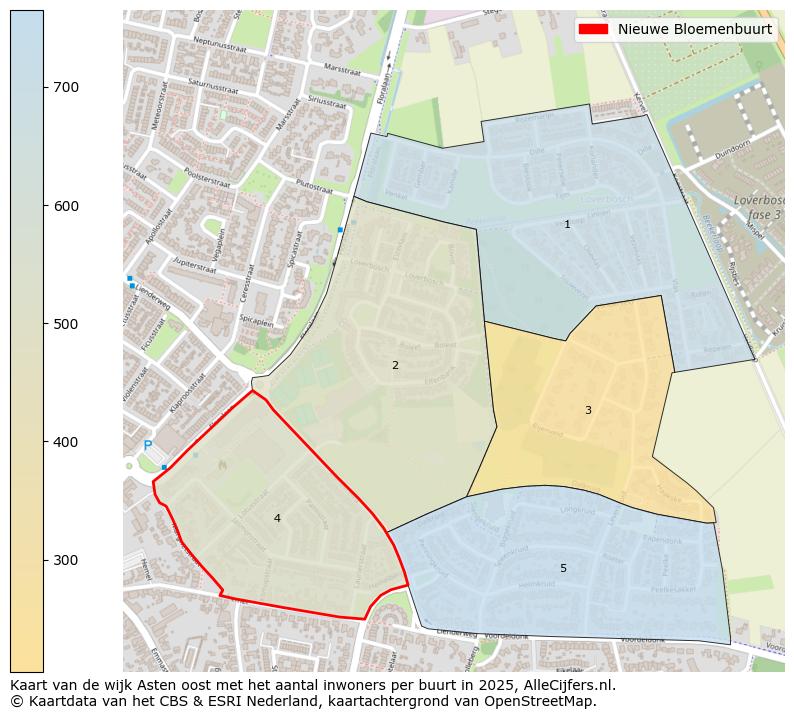 Afbeelding van de Nieuwe Bloemenbuurt op de kaart.