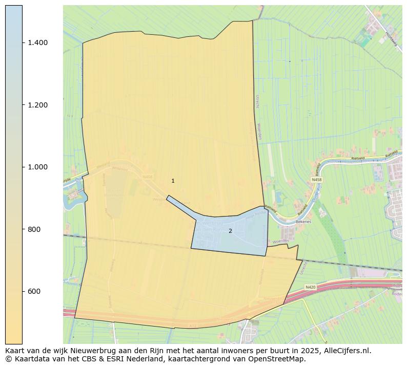 Afbeelding van de wijk Nieuwerbrug aan den Rijn op de kaart.