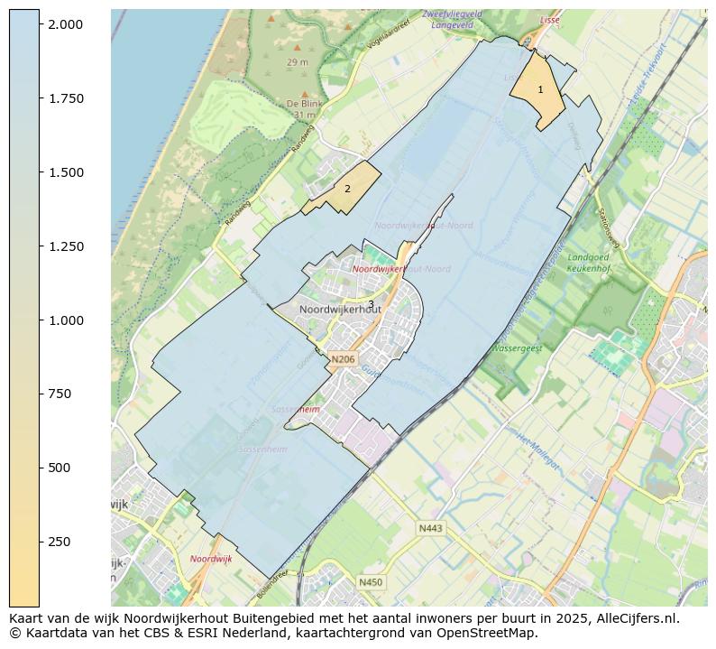Afbeelding van de wijk Noordwijkerhout Buitengebied op de kaart.