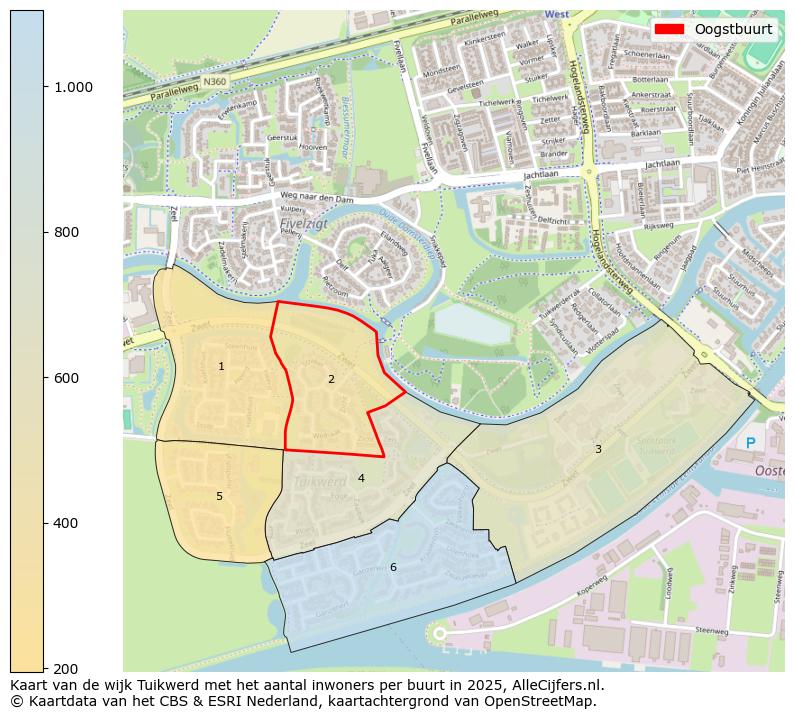 Afbeelding van de Oogstbuurt op de kaart.