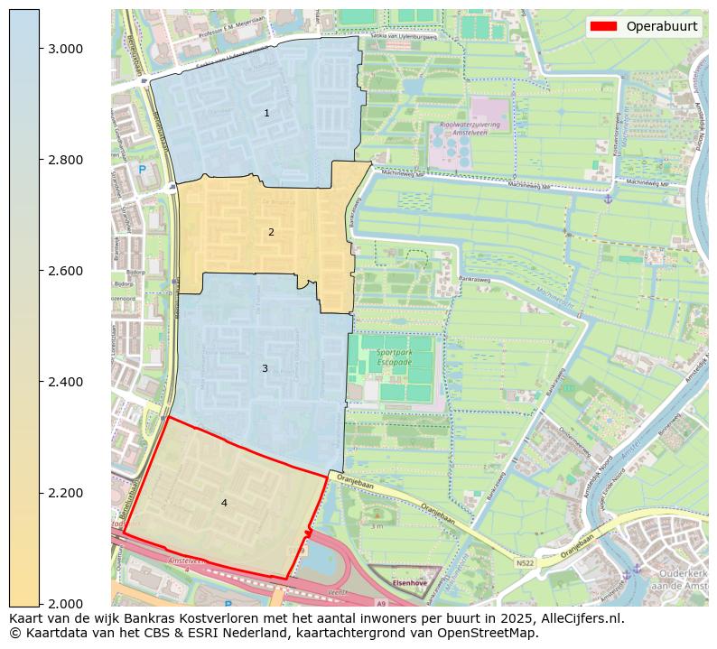 Afbeelding van de Operabuurt op de kaart.