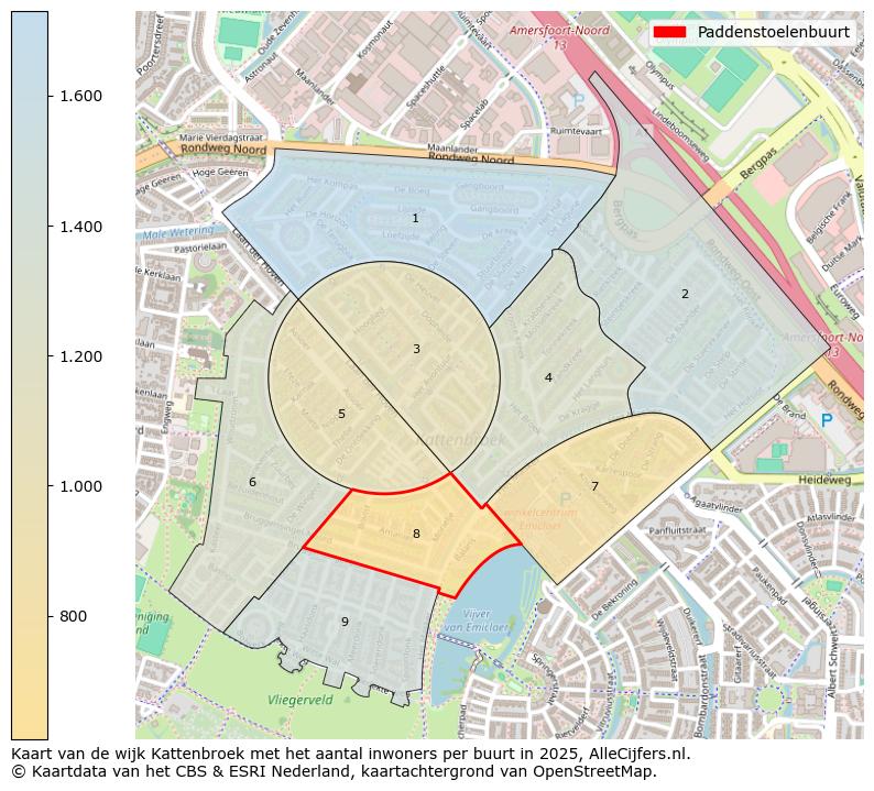 Afbeelding van de Paddenstoelenbuurt op de kaart.