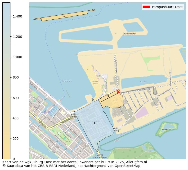 Afbeelding van de Pampusbuurt-Oost op de kaart.