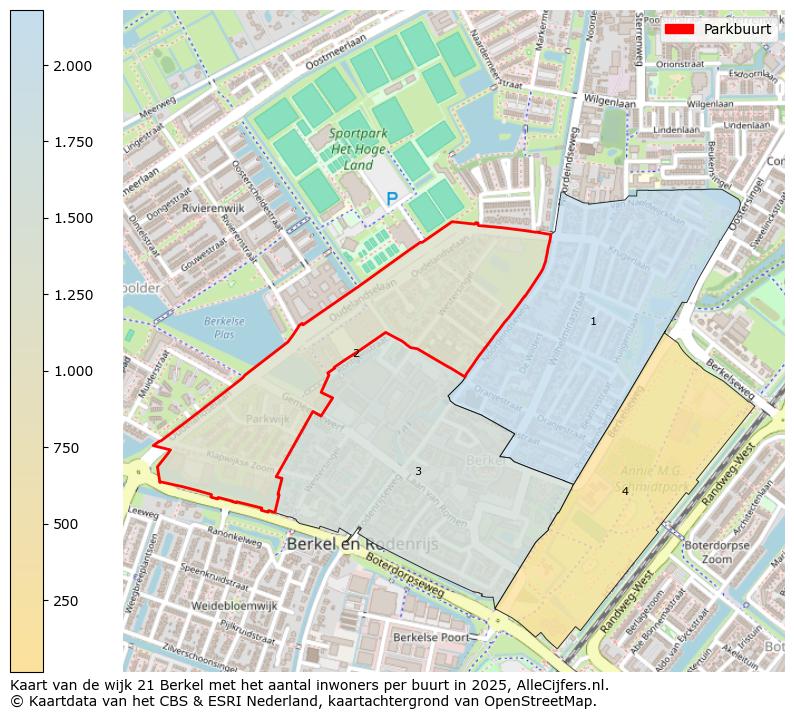 Afbeelding van de Parkbuurt op de kaart.