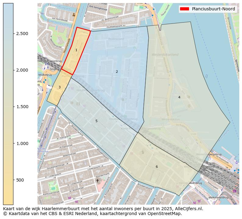 Afbeelding van de Planciusbuurt-Noord op de kaart.