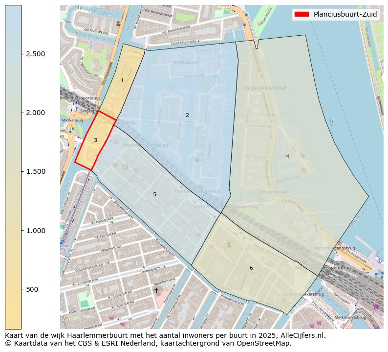 Afbeelding van de Planciusbuurt-Zuid op de kaart.