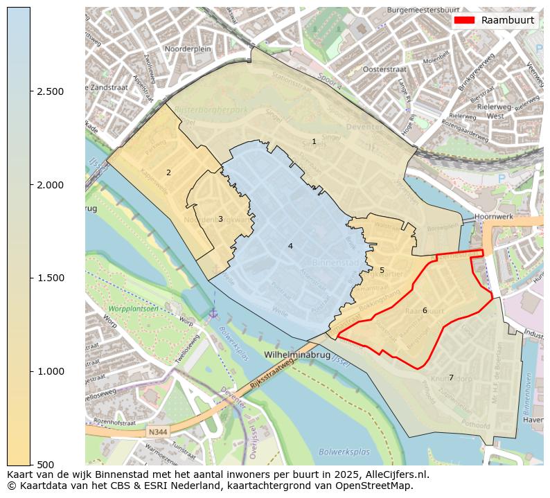 Afbeelding van de Raambuurt op de kaart.