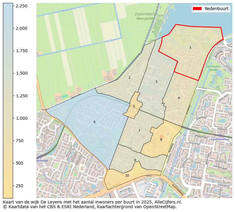 Afbeelding van de Redenbuurt op de kaart.