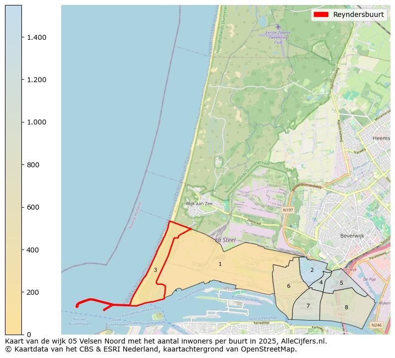 Afbeelding van de Reyndersbuurt op de kaart.