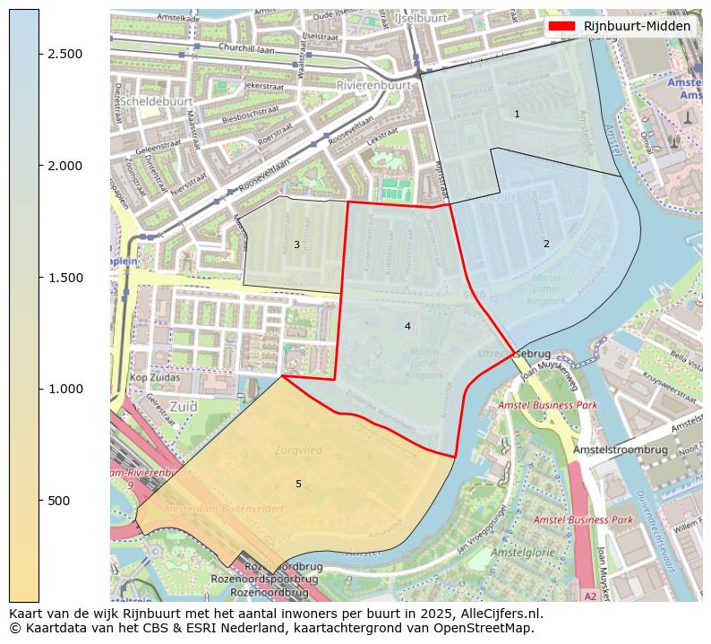 Afbeelding van de Rijnbuurt-Midden op de kaart.