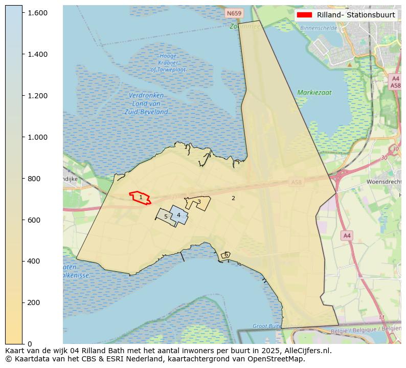 Afbeelding van de Rilland- Stationsbuurt op de kaart.