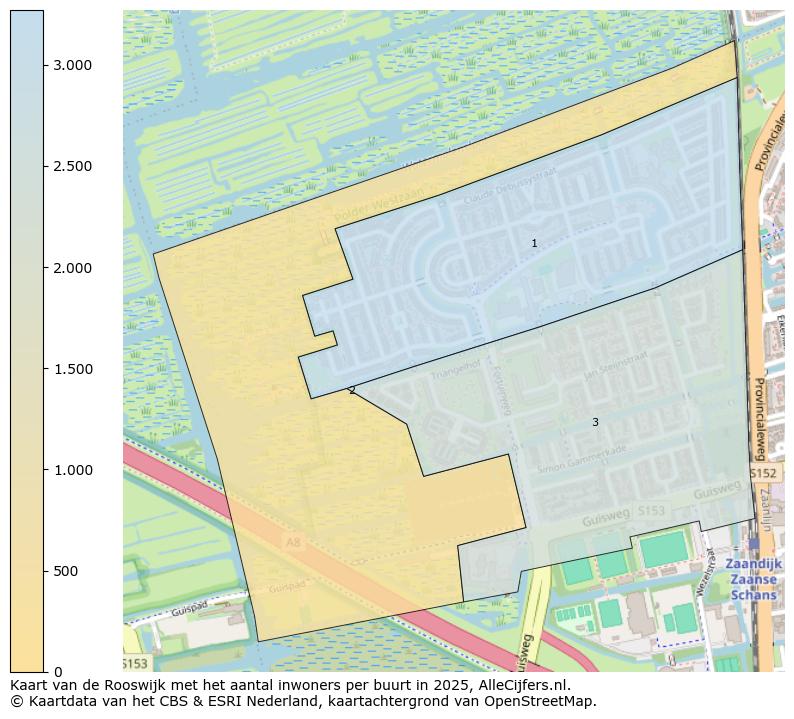 Afbeelding van de Rooswijk op de kaart.