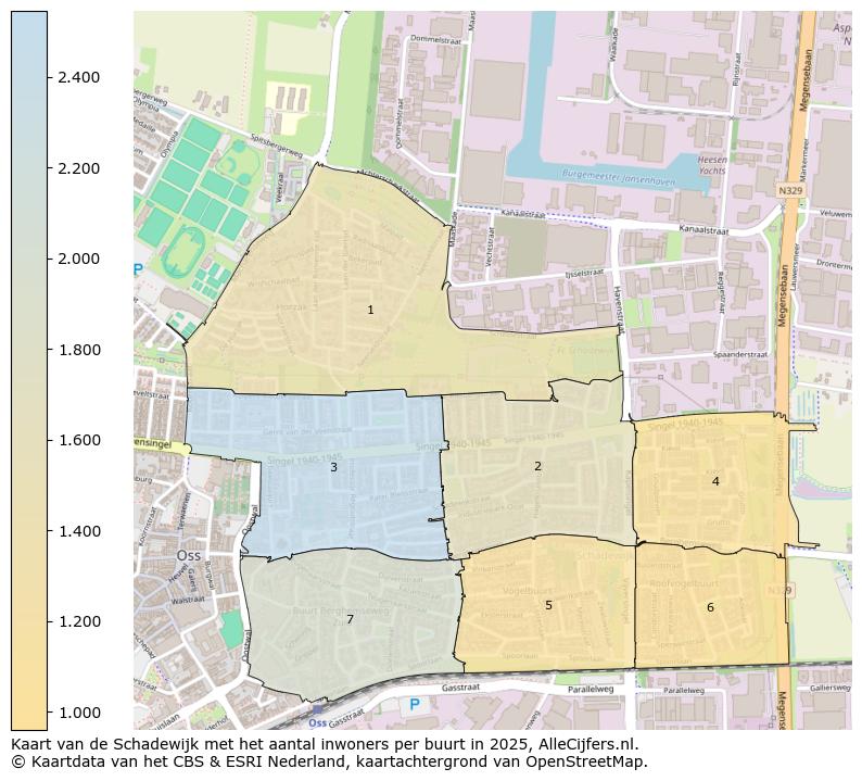 Afbeelding van de Schadewijk op de kaart.