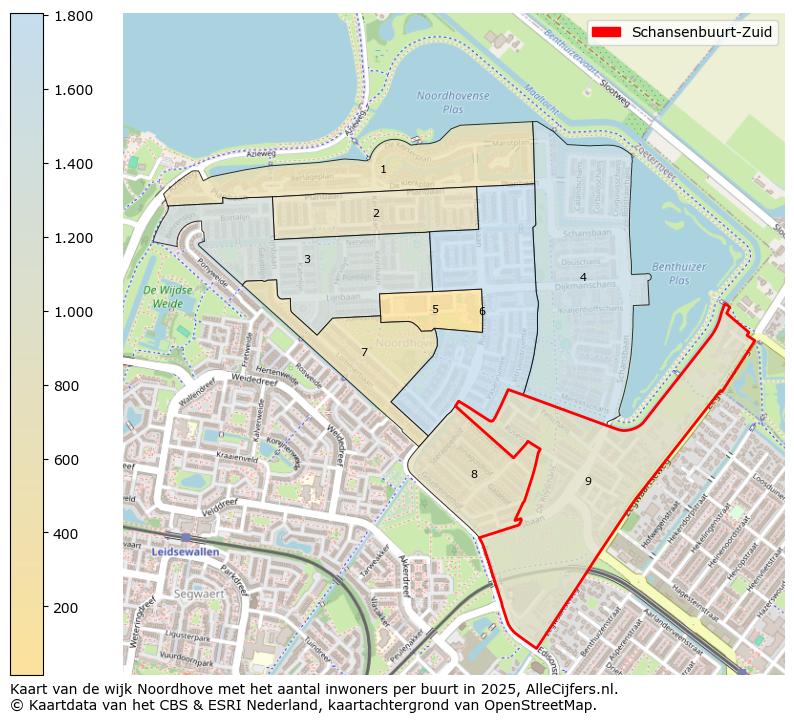 Afbeelding van de Schansenbuurt-Zuid op de kaart.