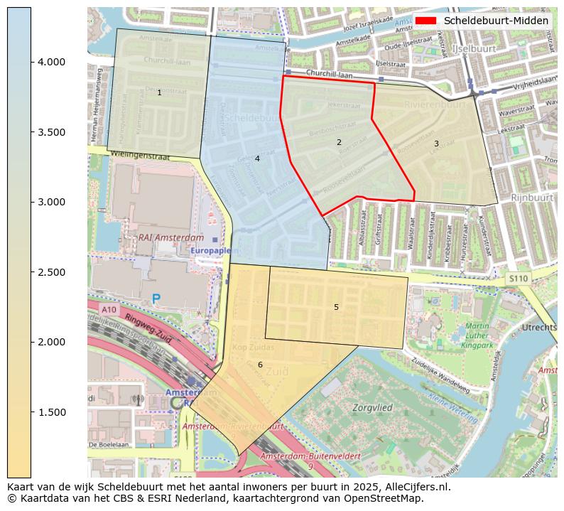 Afbeelding van de Scheldebuurt-Midden op de kaart.