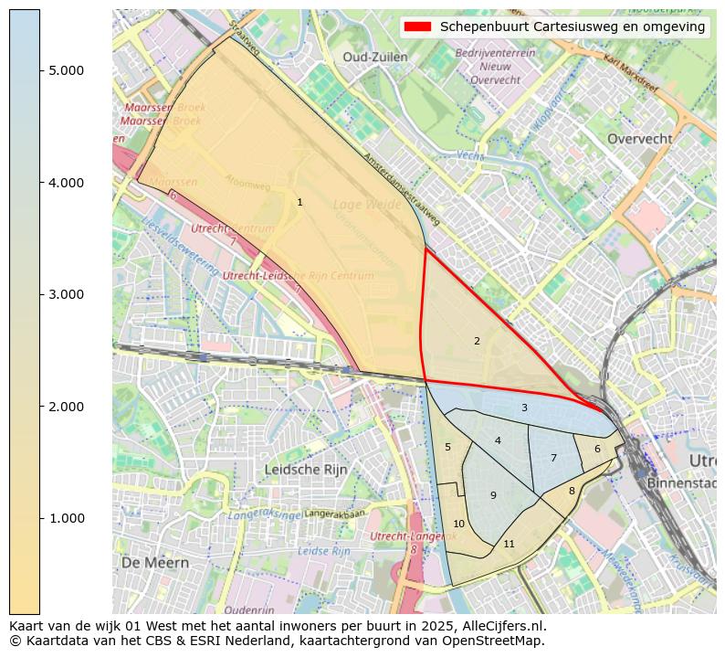 Afbeelding van de Schepenbuurt Cartesiusweg en omgeving op de kaart.
