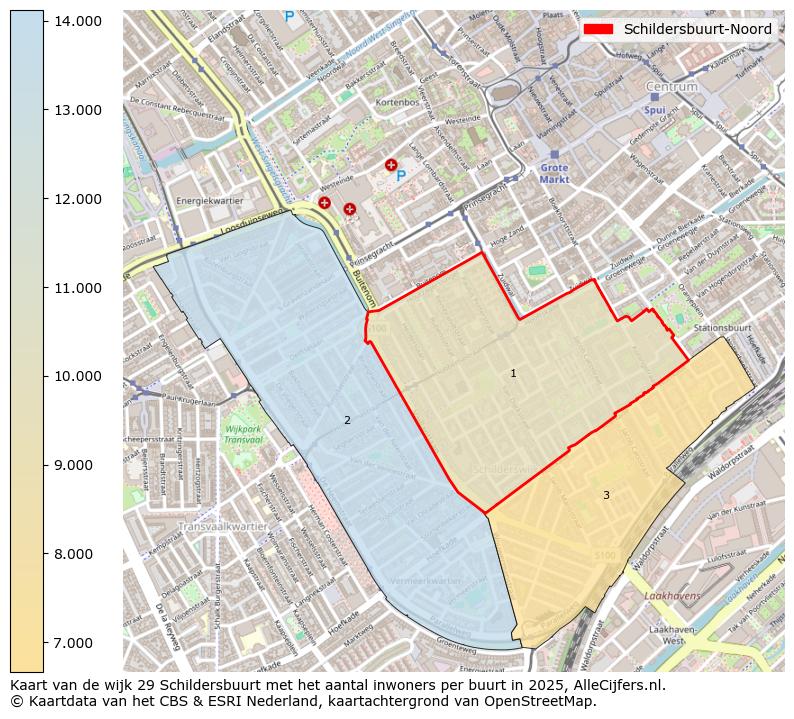 Afbeelding van de Schildersbuurt-Noord op de kaart.