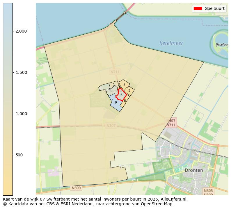 Afbeelding van de Spelbuurt op de kaart.