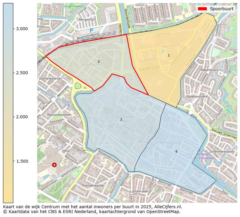 Afbeelding van de Spoorbuurt op de kaart.