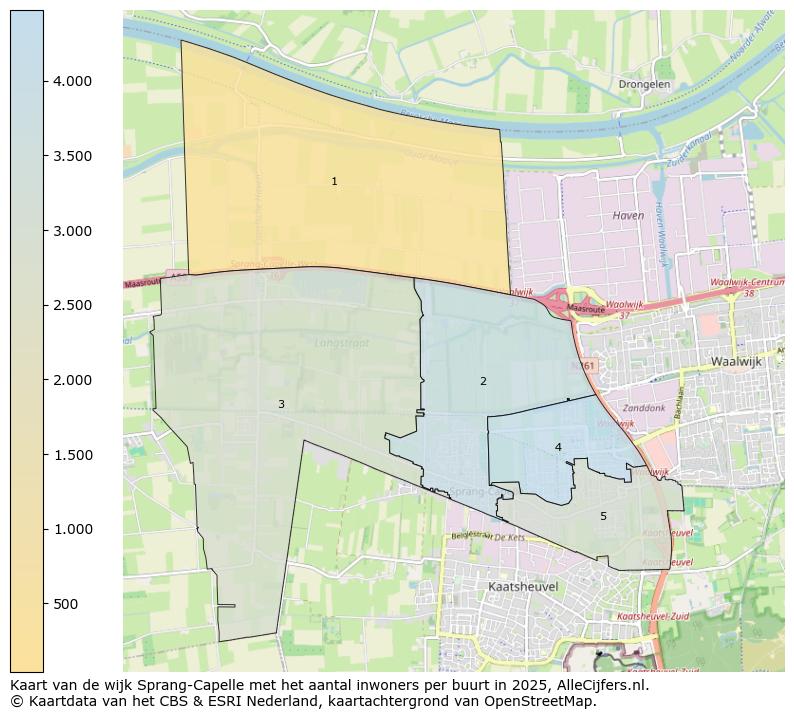 Afbeelding van de wijk Sprang-Capelle op de kaart.