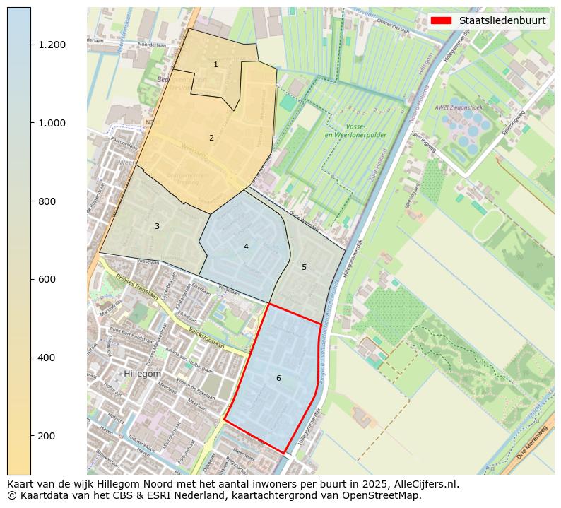 Afbeelding van de Staatsliedenbuurt op de kaart.