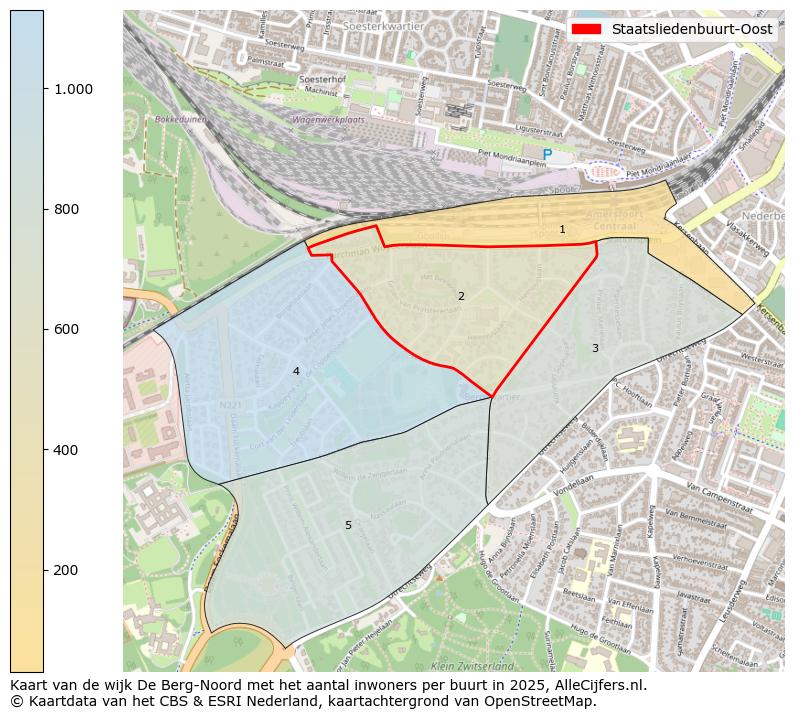 Afbeelding van de Staatsliedenbuurt-Oost op de kaart.