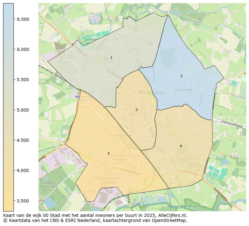 Afbeelding van de wijk Stad op de kaart.
