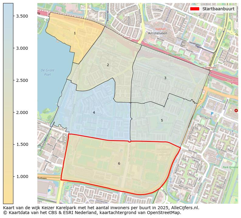 Afbeelding van de Startbaanbuurt op de kaart.