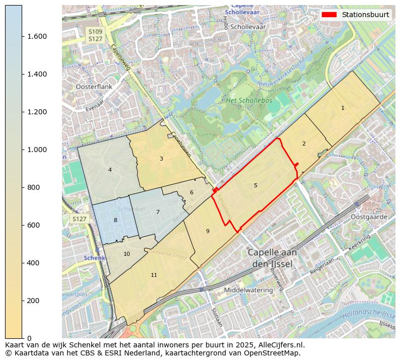 Afbeelding van de Stationsbuurt op de kaart.