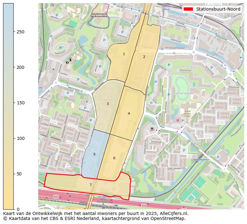 Afbeelding van de Stationsbuurt-Noord op de kaart.