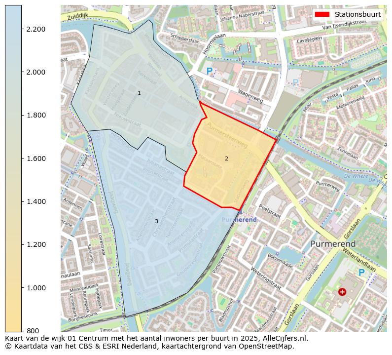 Afbeelding van de Stationsbuurt op de kaart.