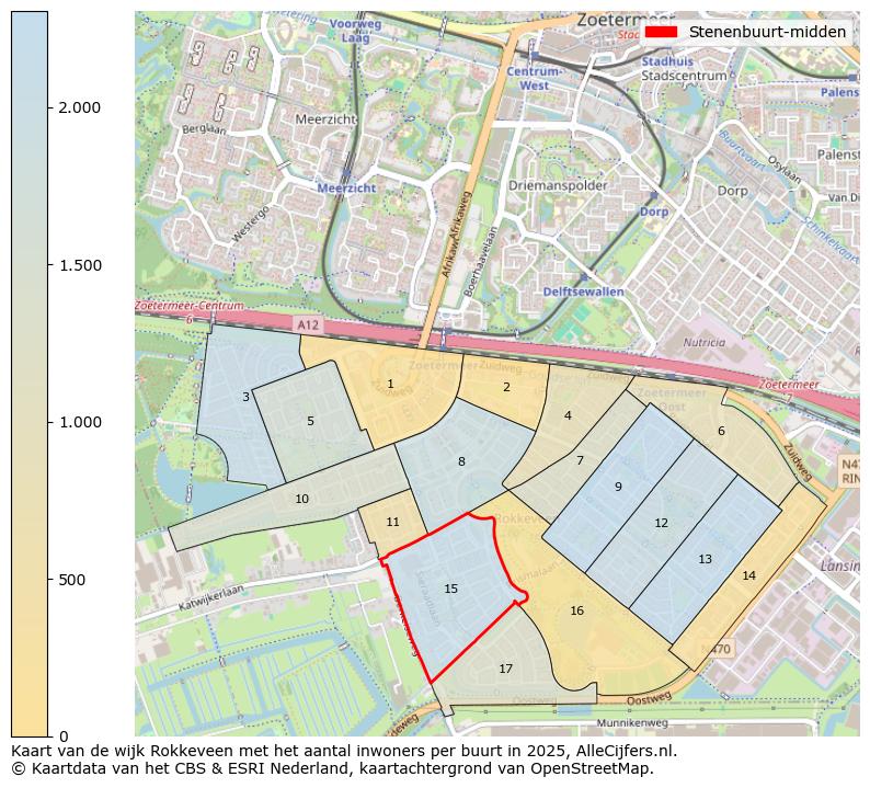 Afbeelding van de Stenenbuurt-midden op de kaart.