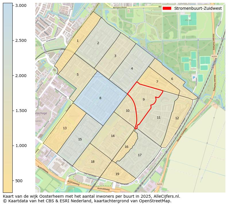 Afbeelding van de Stromenbuurt-Zuidwest op de kaart.