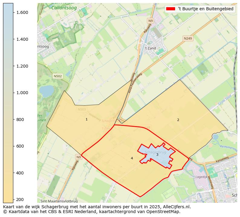 Afbeelding van de ’t Buurtje en Buitengebied op de kaart.