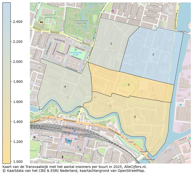 Afbeelding van de Transvaalwijk op de kaart.
