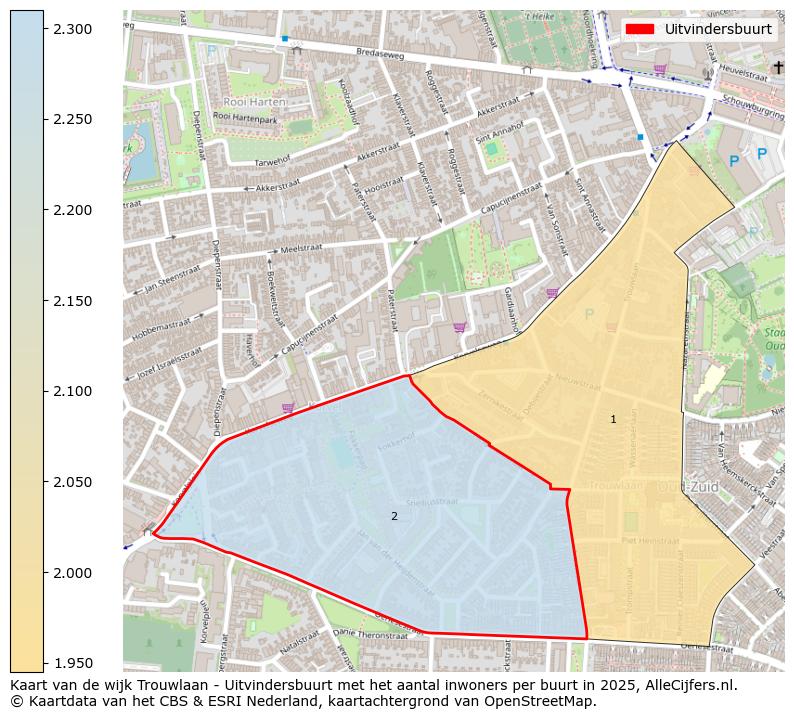 Afbeelding van de Uitvindersbuurt op de kaart.