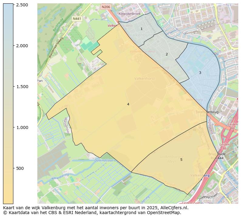 Afbeelding van de wijk Valkenburg op de kaart.